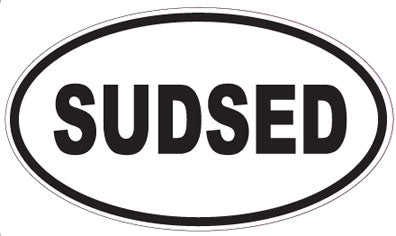 SUDSED - Oval Sticker