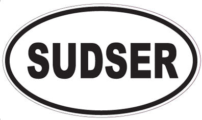SUDSER - Oval Sticker