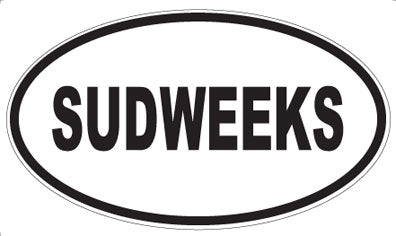 SUDWEEKS - Oval Sticker