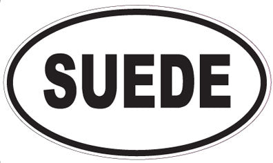 SUEDE - Oval Sticker
