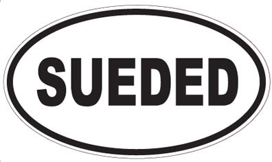 SUEDED - Oval Sticker