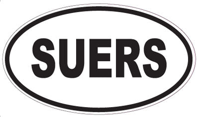 SUERS - Oval Sticker