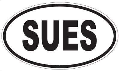 SUES - Oval Sticker