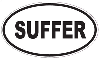 SUFFER - Oval Sticker