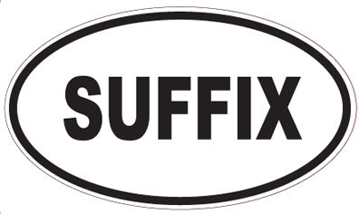 SUFFIX - Oval Sticker