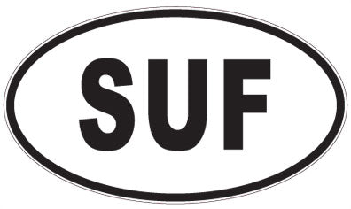 SUF - 3 Letter Initials Oval Magnet