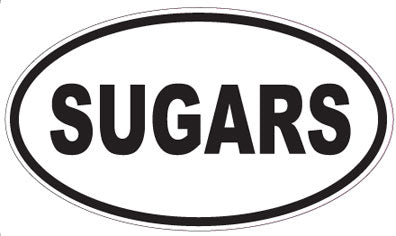 SUGARS - Oval Sticker