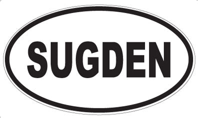 SUGDEN - Oval Sticker