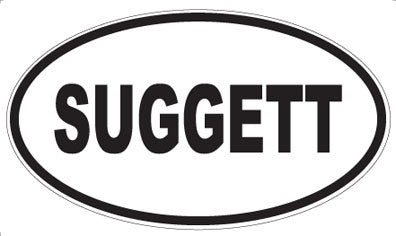 SUGGETT - Oval Sticker