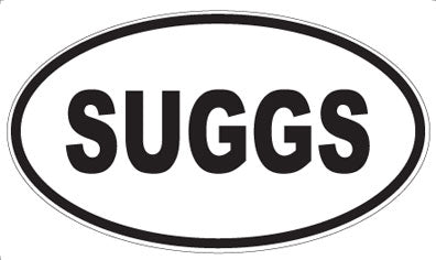 SUGGS - Oval Sticker