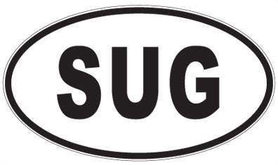 SUG - 3 Letter Initials Oval Magnet