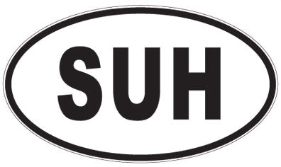 SUH - 3 Letter Initials Oval Magnet