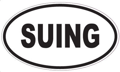 SUING - Oval Magnet