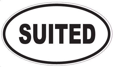 SUITED - Oval Sticker