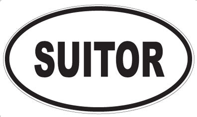 SUITOR - Oval Magnet