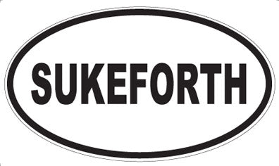 SUKEFORTH - Oval Sticker