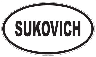 SUKOVICH - Oval Sticker