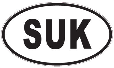 SUK - 3 Letter Initials Oval Magnet