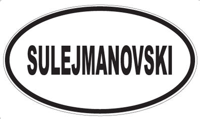 SULEJMANOVSKI - Oval Sticker