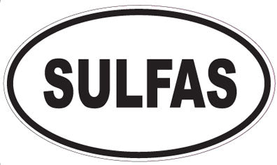 SULFAS - Oval Sticker