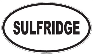 SULFRIDGE - Oval Sticker