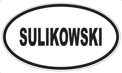 SULIKOWSKI - Oval Sticker