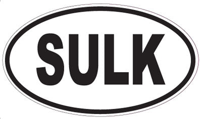 SULK - Oval Sticker