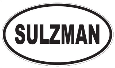 SULZMAN - Oval Sticker