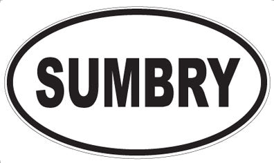 SUMBRY - Oval Sticker