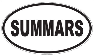 SUMMARS - Oval Sticker