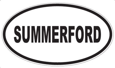 SUMMERFORD - Oval Sticker