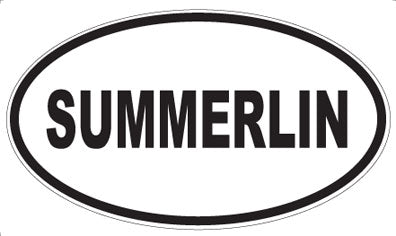 SUMMERLIN - Oval Sticker