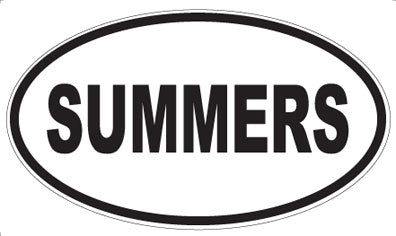 SUMMERS - Oval Sticker