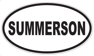 SUMMERSON - Oval Sticker