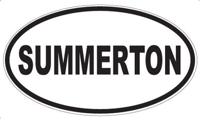 SUMMERTON - Oval Sticker