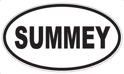 SUMMEY - Oval Sticker