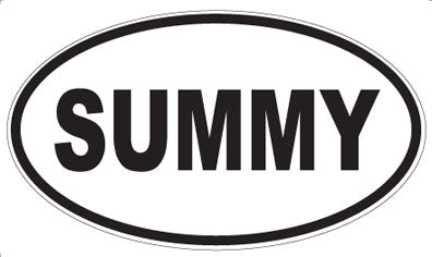 SUMMY - Oval Sticker