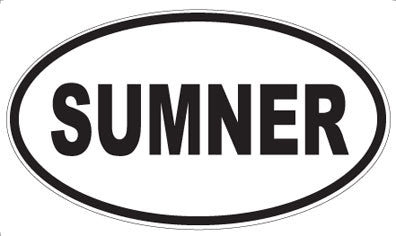 SUMNER - Oval Sticker