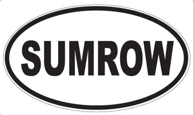 SUMROW - Oval Sticker