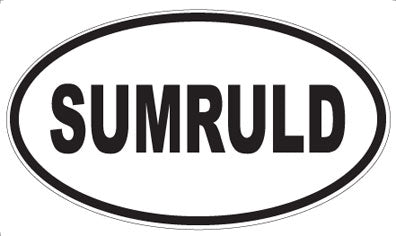 SUMRULD - Oval Sticker
