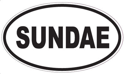 SUNDAE - Oval Sticker