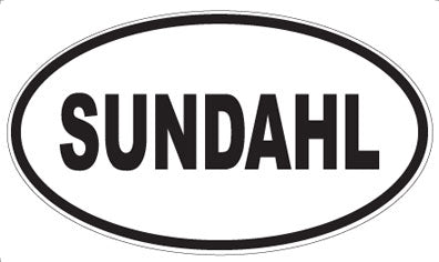 SUNDAHL - Oval Sticker