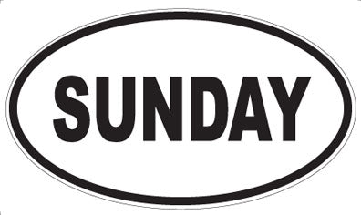 SUNDAY - Oval Sticker