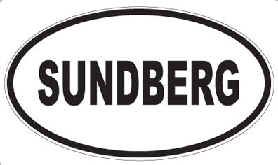 SUNDBERG - Oval Sticker