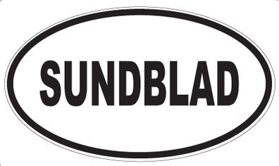 SUNDBLAD - Oval Sticker