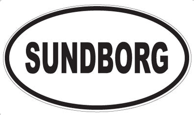 SUNDBORG - Oval Sticker