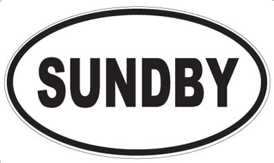 SUNDBY - Oval Sticker