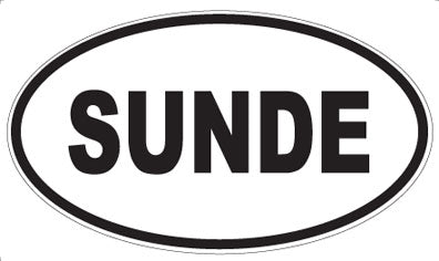 SUNDE - Oval Sticker