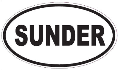 SUNDER - Oval Sticker