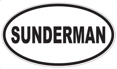 SUNDERMAN - Oval Sticker